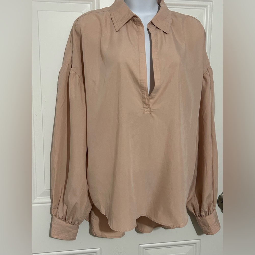 Free People Blouse in Warm Pink